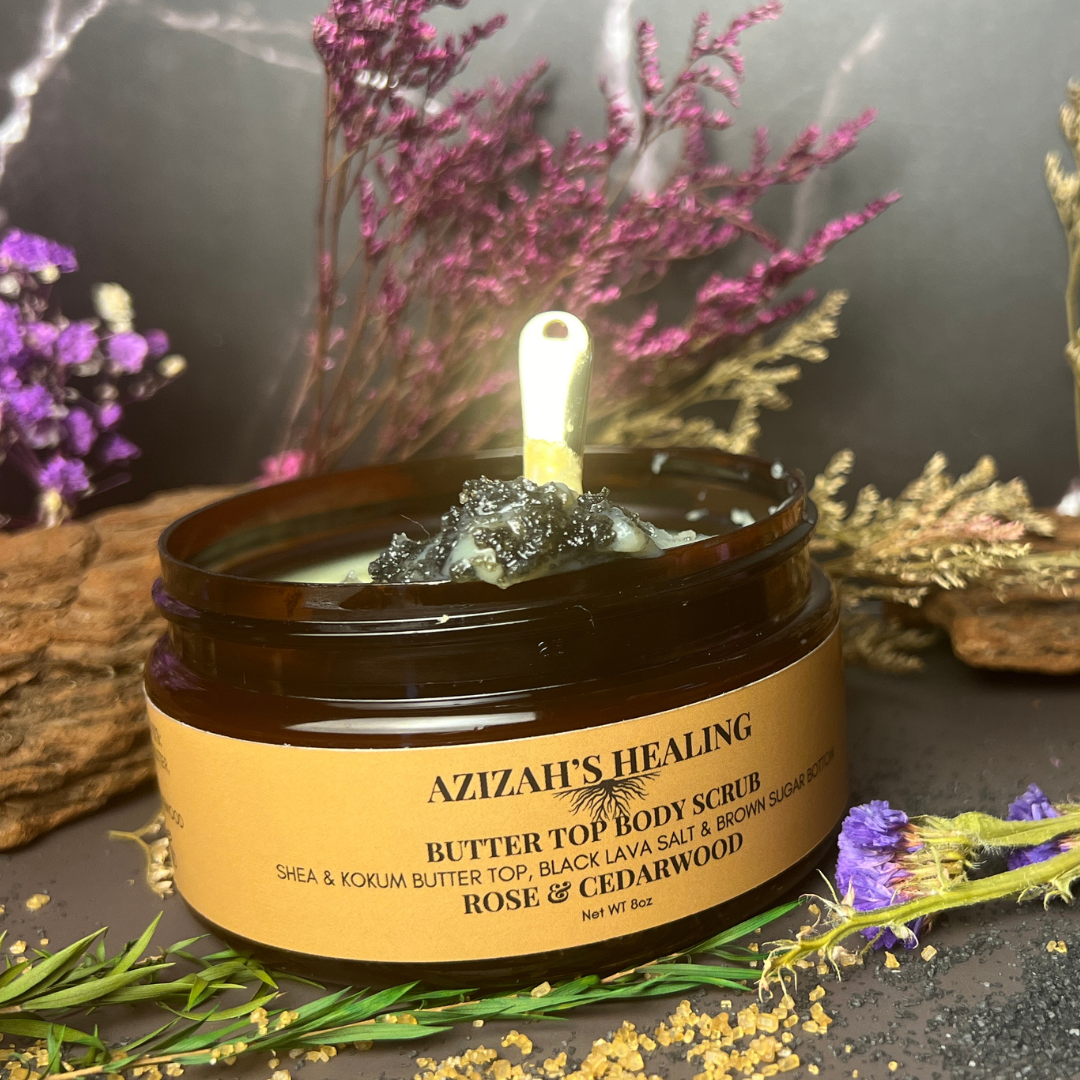 Rose and Cedarwood Butter Top Body Scrub